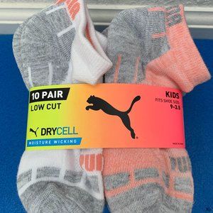Puma Youth Low Cut Socks, 10-pair kids socks